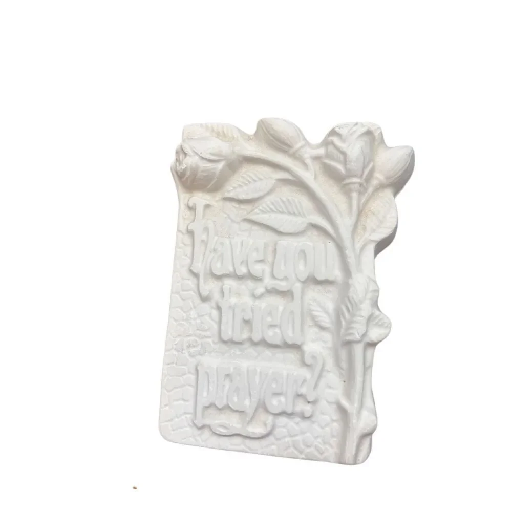 White ceramic wall plaque paintable